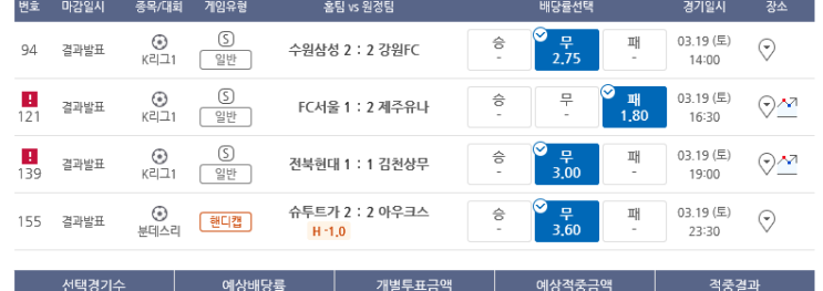프로토 Proto 토요일 경기 간만의 적중 신고 프로토 Proto 토요일 경기 간만의 적중 신고