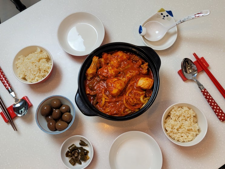  마늘닭볶음탕 레시피 밀키트 기찻길옆오막살이