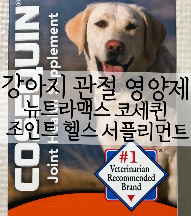 강아지 관절영양제 슬개골탈구예방 뉴트라맥스 코세퀸 조인트 헬스 서플리먼트 플러스 MSM &....