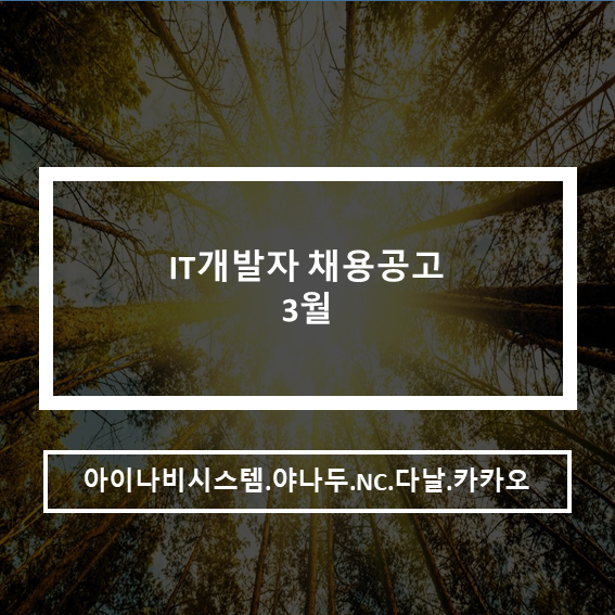  IT개발자 채용공고_3월