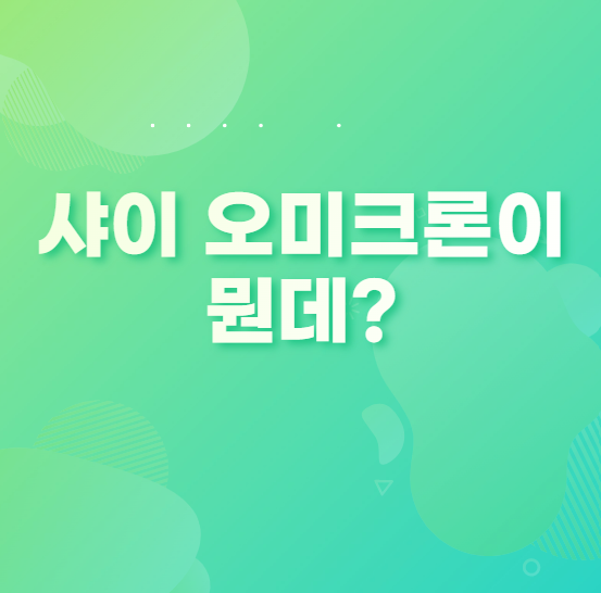  샤이 오미크론 뜻과 시험 결시 시 성적 인정 방법