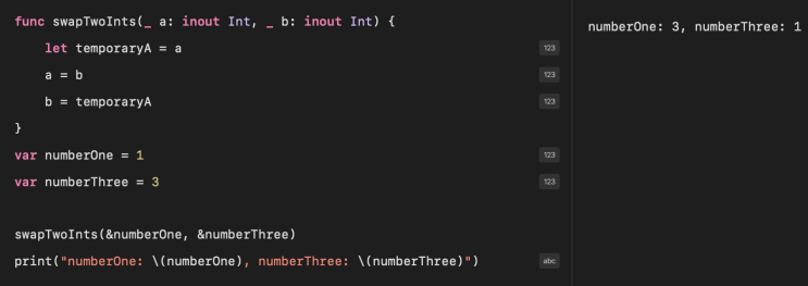  [Swift] inout 파라미터(In-Out Parameters)