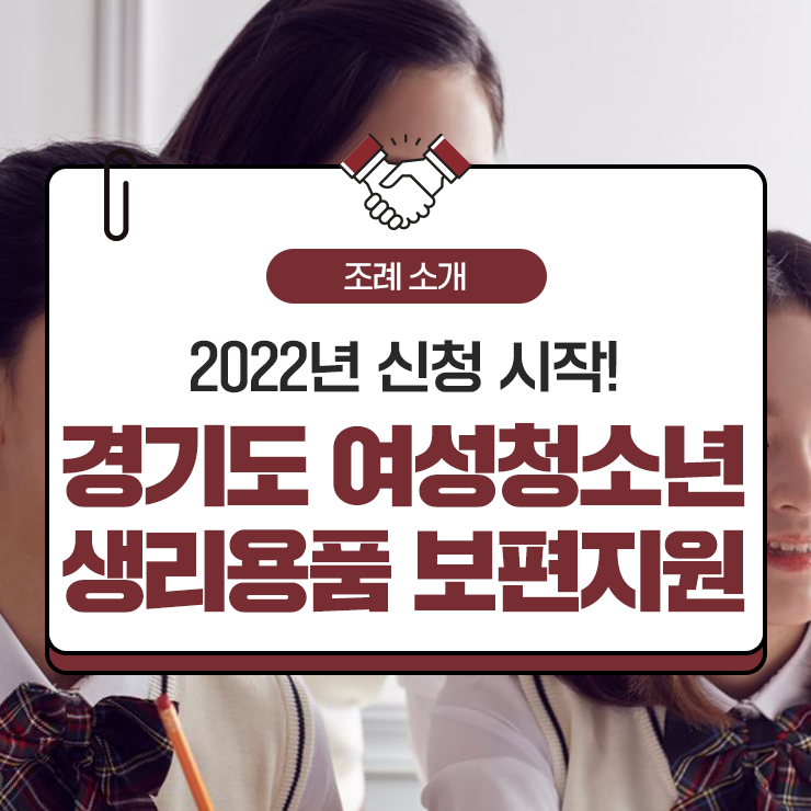 <b>경기도 여성청소년</b> 생리용품 보편지원(<b>경기도 여성청소년</b>... 