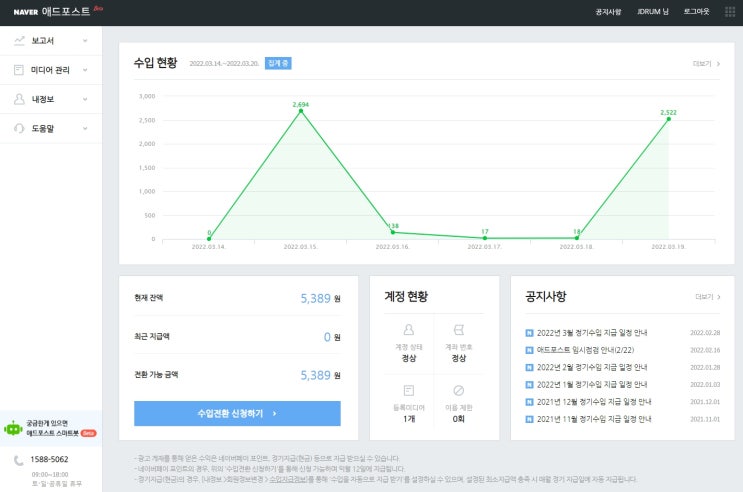  애드포스트 네이버 블로그 수익 광고 조건 가입 인증