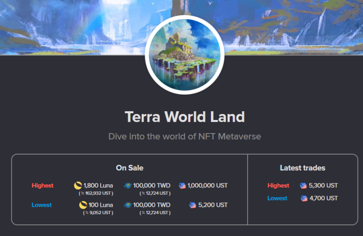 테라월드(Terra World): 메타버스 LAND형 NFT / 제 2차 랜드세일 / 스테이킹 정보 / 로드맵 / 링크