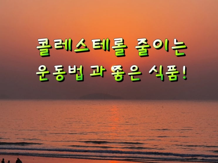 콜레스테롤 줄이는 운동법 과 좋은 식품!