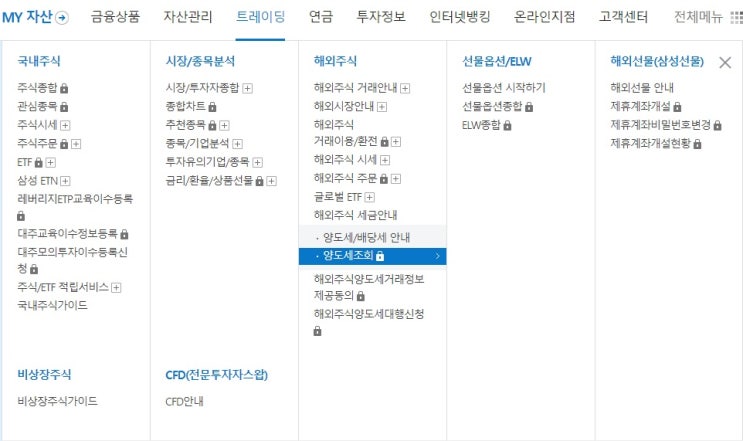  삼성증권에서 해외주식 양도소득세 과세자료 받기