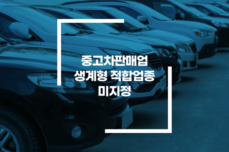  [카센타 고객관리 하이웨이] 중고차판매업 생계형 적합업종 미지정
