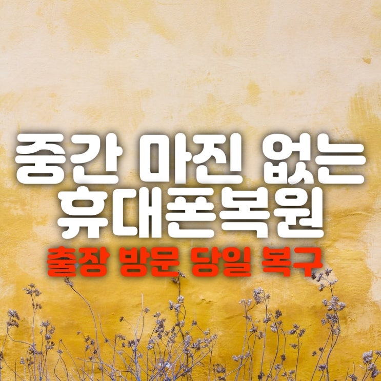  삭제한 스마트폰 카톡 복원 성공한 대구 포렌식 휴대폰 복구