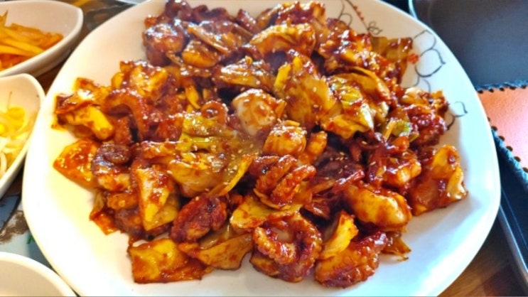  안성 금광호수 뷰맛집 세런디피티(세렌디피티), 불향기쭈꾸미세트