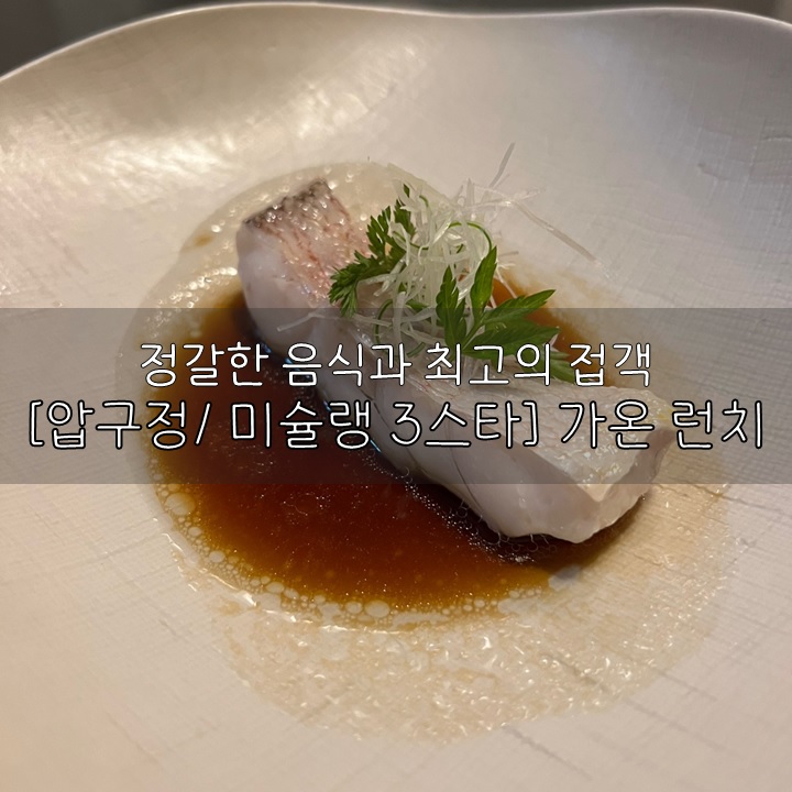  [압구정/미슐랭 3스타] 가온 런치, 정갈한 음식과 최고의 접객