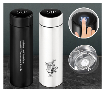  스텐 녹차망 스마트 LED 온도텀블러 500ml