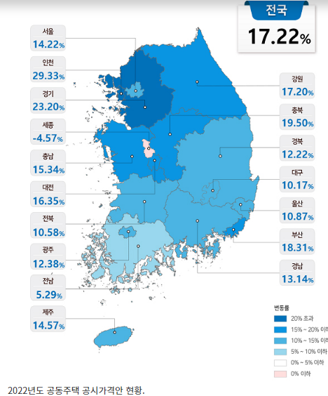 공동주택 공시가격 17.22%↑…1주택자 세부담은 전년 수준_국토교통부 공동주택 공시가격 17.22%↑…1주택자 세부담은 전년 수준_국토교통부