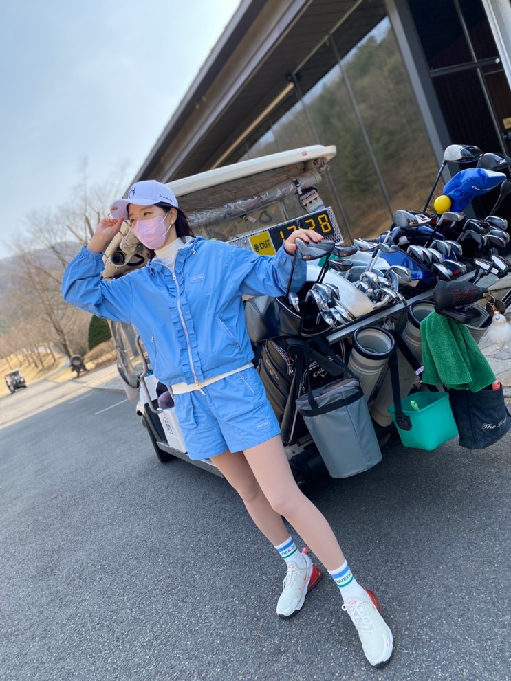 듀베티카 여자 골프바람막이 명품골프웨어  입고 골프여행~