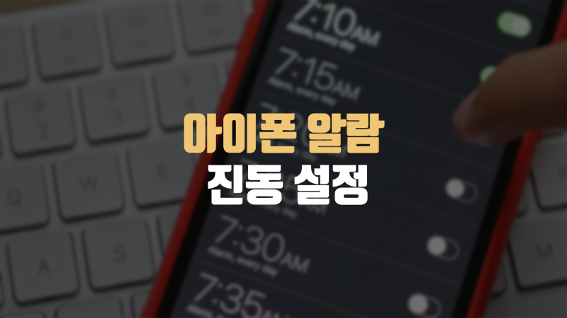 아이폰 알람 진동만 울리게 및 무음 설정하는 방법