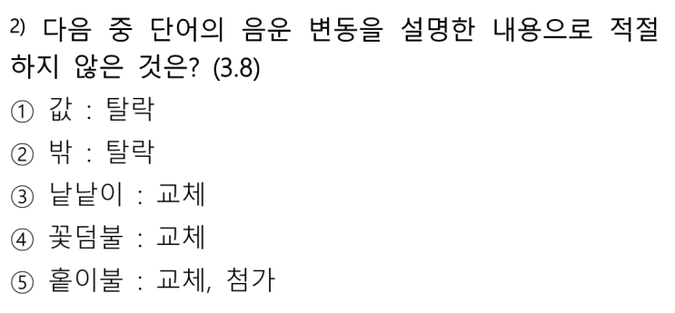  음운 변동 일반고 문제