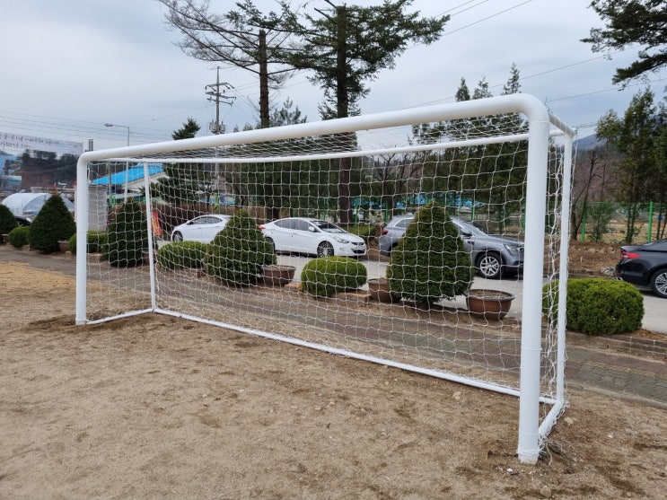  [날개스포츠] 가평상색초등학교 축구골망 교체, 축구골망 설치 작업