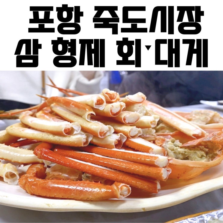  포항 죽도 시장 【삼 형제 회•대게】 맛집