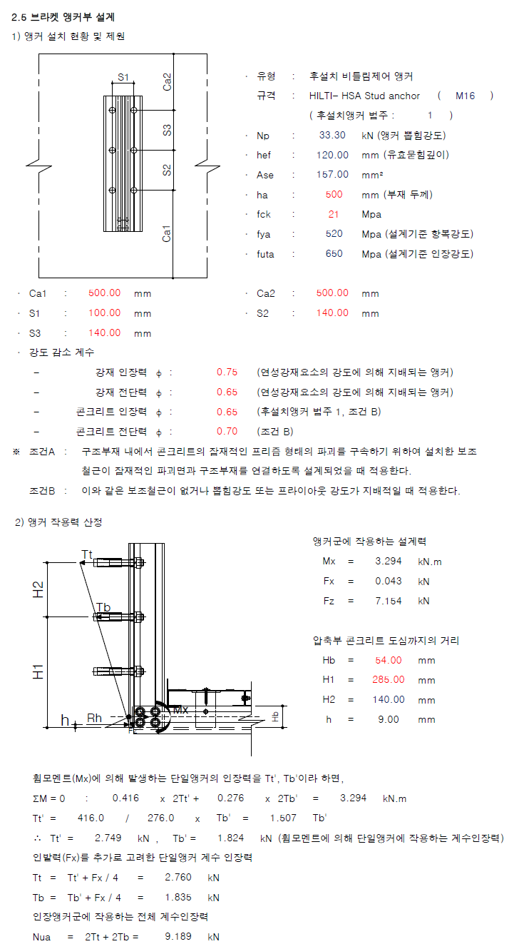 교량 점검시설(측벽 고정용)