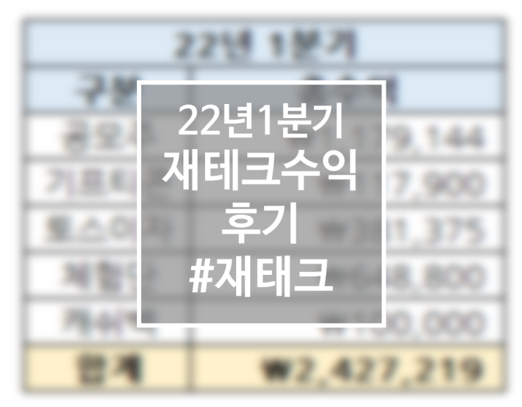  주린이의 22년 1분기 재태크 수익(공모주,앱테크,체험단 등등)