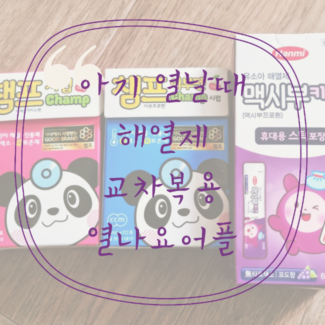  아기 열날때 해열제 교차복용 챔프빨강 챔프파랑 맥시부키즈 열나요어플
