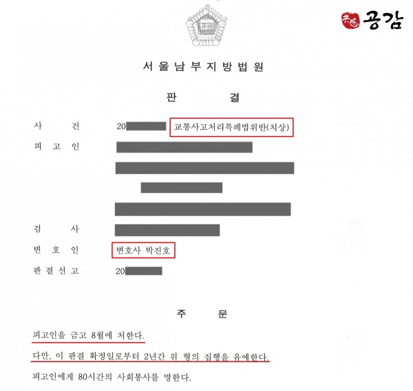 신호위반으로 발생한 횡단보도 교통사고에서 집행유예 받은 사례 신호위반으로 발생한 횡단보도 교통사고에서 집행유예 받은 사례