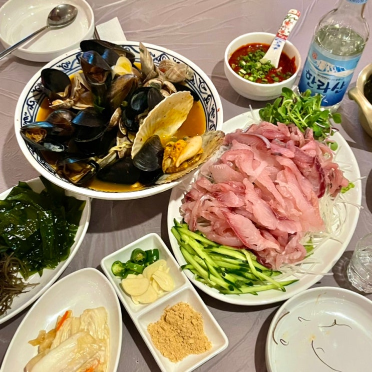  [석촌]송리단길 맛집, 막회에 바다라면까지_초장집 석촌점