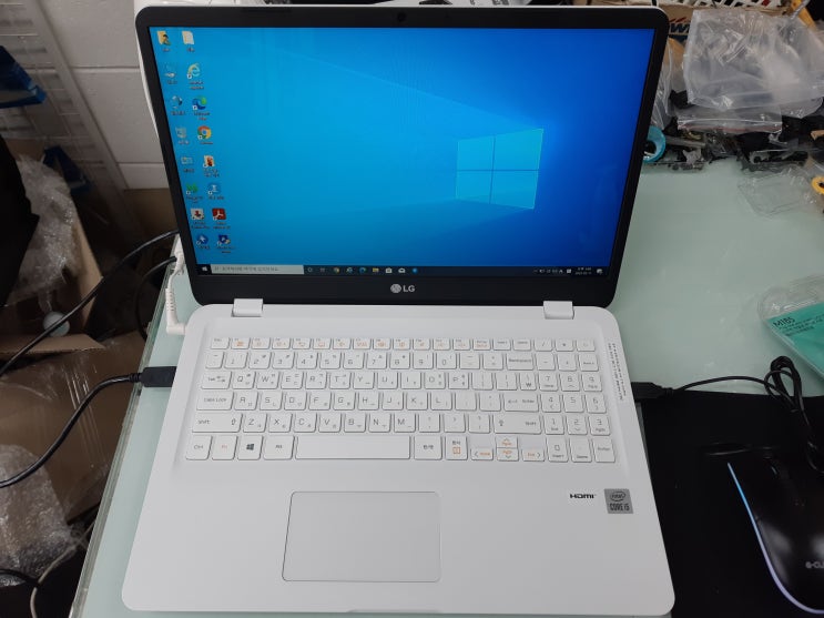 상동 컴퓨터수리 LG 노트북 15UD50N-GX50K 메모리 8기가 추가 업그레이드 및 윈도우10 설치