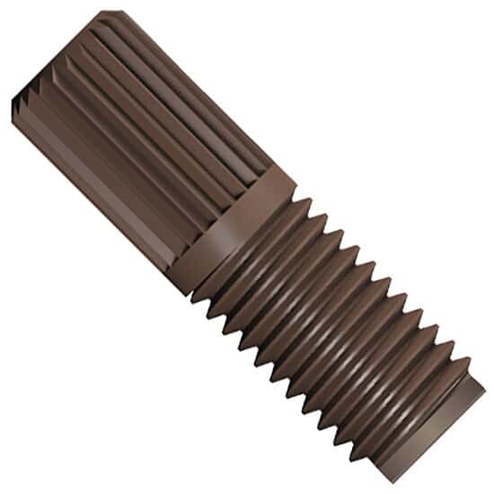  Super Flangeless Nut Headless, PPS, 1/4-28 Flat-Bottom, for 1/16 OD - Natural