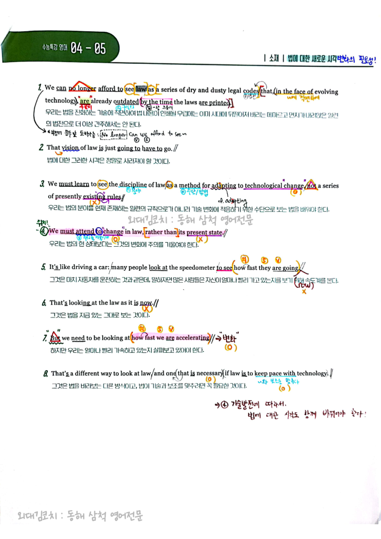 2023 수능특강 영어_필기노트_Chapter4 (Part2)