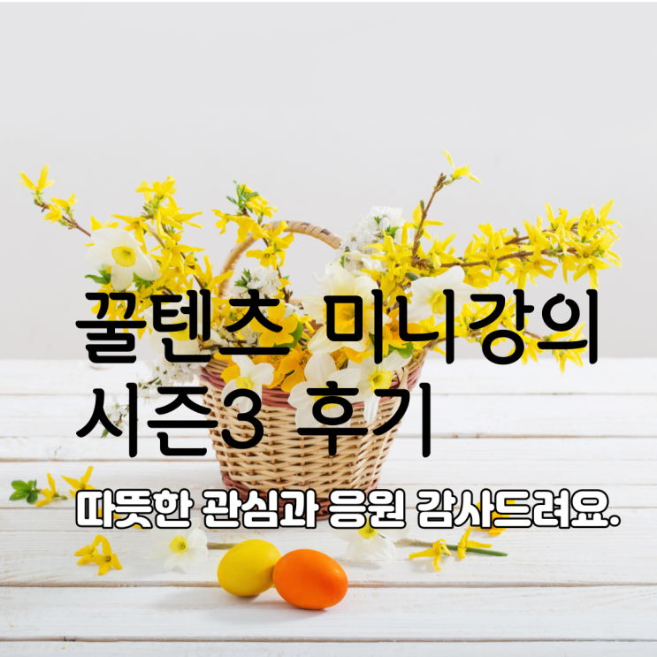  그로시원 꿀텐츠 미니강의 시즌 3 후기, 많은 분들의 격려와 응원에 진심으로 감사드립니다.