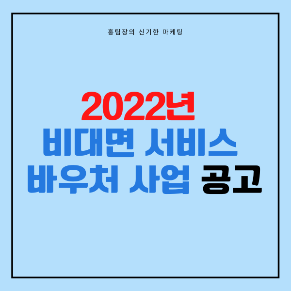  2022년 비대면 서비스 바우처 사업 공고 내용