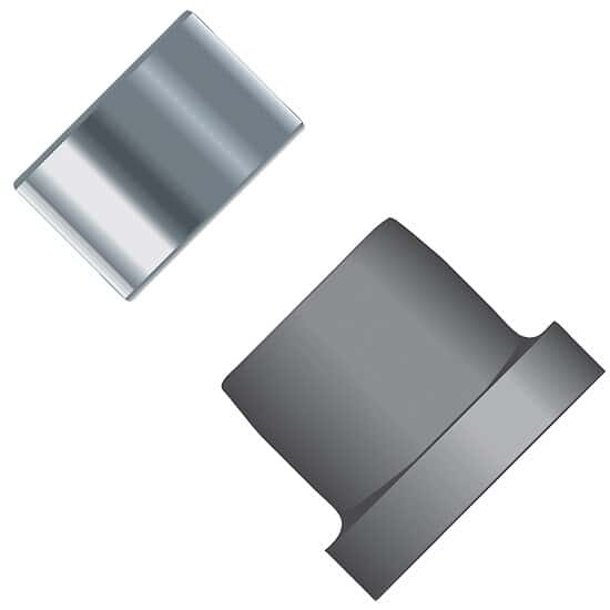  Super Flangeless Ferrule, PEEK, M6 or 1/4-28 Flat-Bottom, for 1/8"OD Black - Single