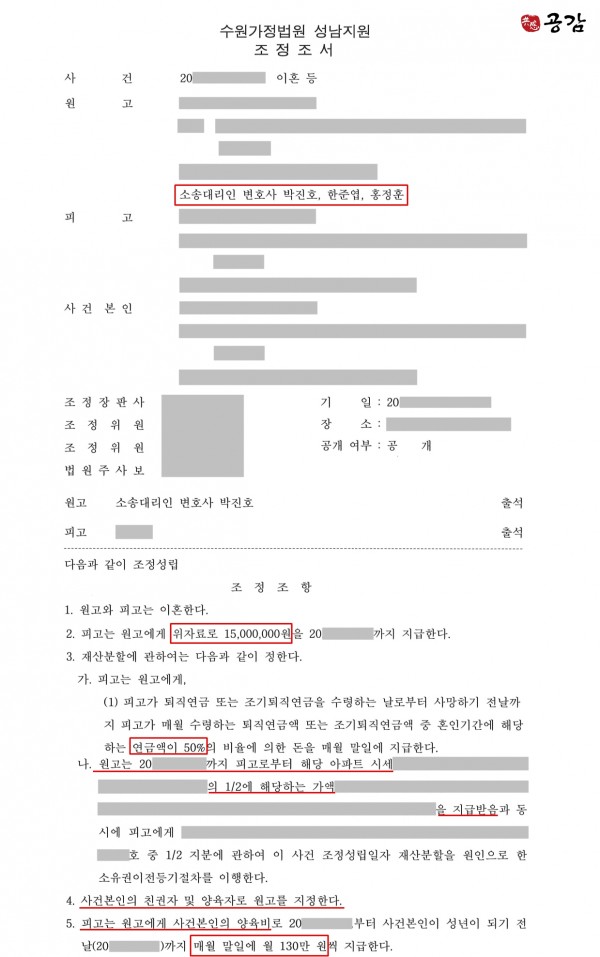 이혼소송에서 재산분할, 위자료, 양육권 모두 승소한 사례 이혼소송에서 재산분할, 위자료, 양육권 모두 승소한 사례