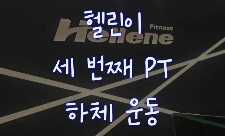  [헬린이#3] PT: 세 번째 PT는 하체 운동!  _러닝은 어떻게 할까?