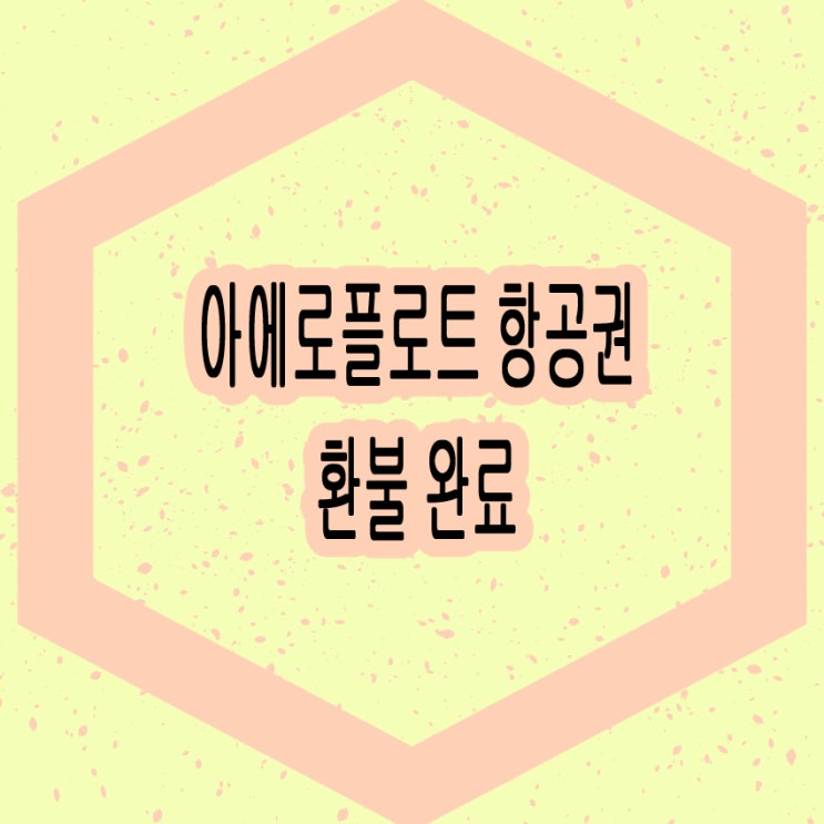  아에로플로트 항공권 2년 넘게 걸려 환불받은 후기(1)