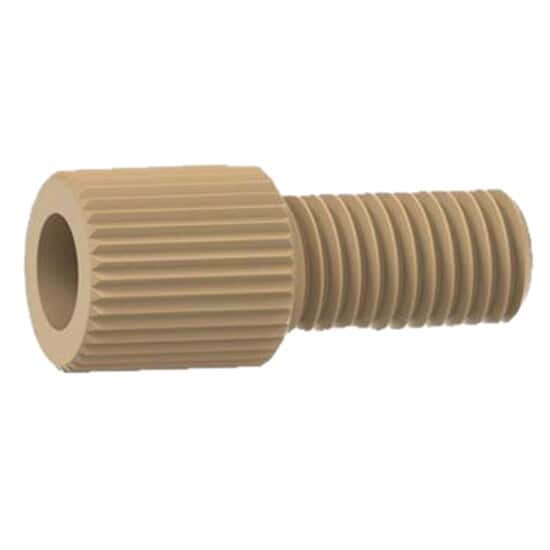  Super Flangeless Nut PEEK, 1/4-28 Flat-Bottom, for 1/8 Natural