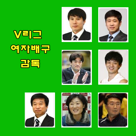V리그 여자배구 <b>감독</b>(<b>강성형</b>, 김종민, 차상현, 이영택, 김호철... 