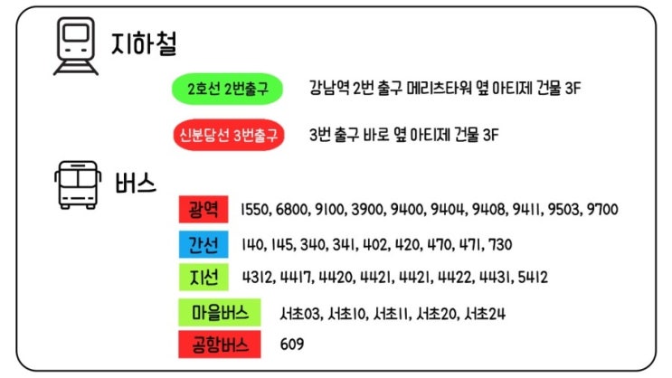  [강남역 뉴욕연세치과] 대중교통을 이용하여 오시는 방법