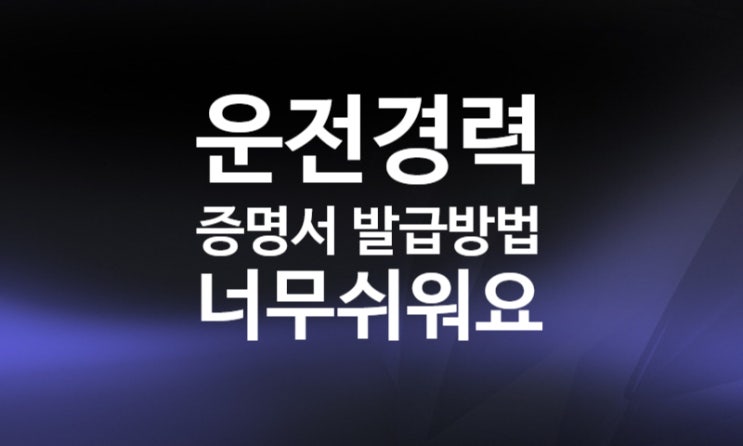 운전경력증명서 발급방법 2가지 (경찰서, 인터넷 정부 24 홈페이지)