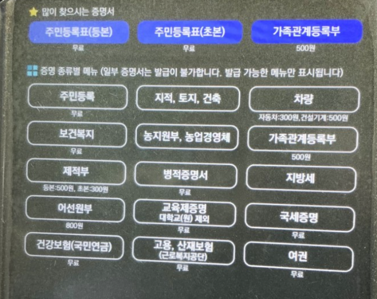 주민등록등본 인터넷발급 또는 무인발급기를 이용해서 발급하는 방법!