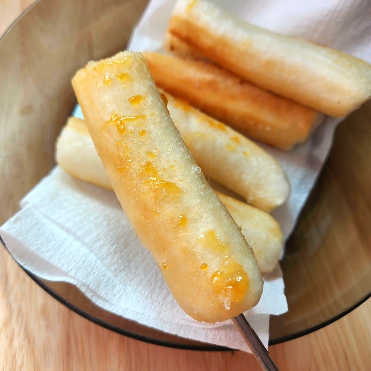  [해동 냉동가래떡 굽기] 후라이팬으로 구워야 제일 맛있어요