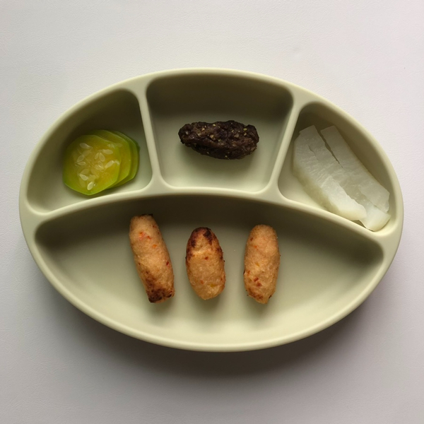  아이주도이유식 29. 6개월 아기(두부감자빵, 아보카도, 애호박, 애호박소고기스틱, 무, 파프리카닭고기볼)