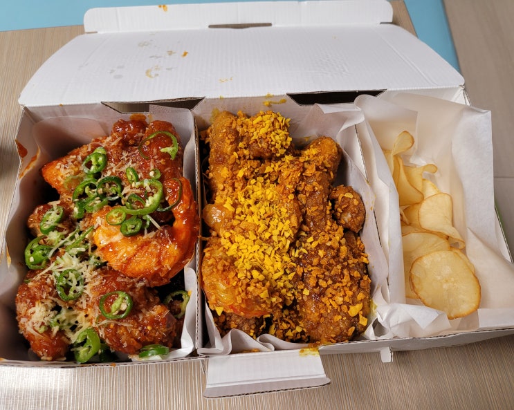 영천 맛집, 랍스터새우가 들어간 새우치킨 대세반반치킨.