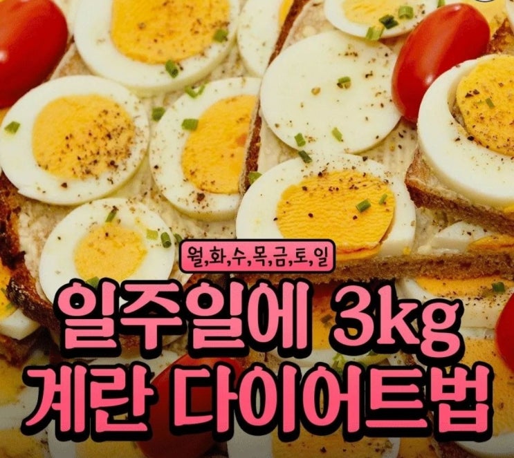  일주일에 3kg 무조건 빠지는 계란 다이어트법