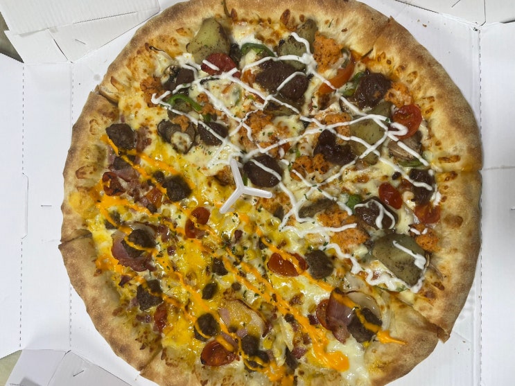  대구 북구 산격동 맛집도미노피자 (패티멜트&블랙앵거스) 신상메뉴 후기