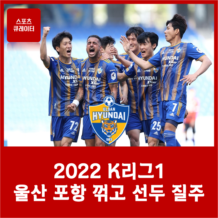 2022 K리그1 울산 <b>포항</b> 꺾고 <b>선두</b> 질주!