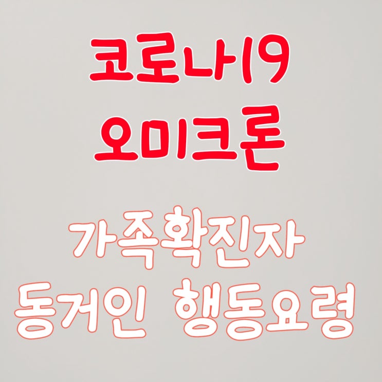  코로나19 오미크론 가족확진 후기 자가진단키트, 신속항원검사, 동거인 행동요령_갱신일 22. 3. 25.