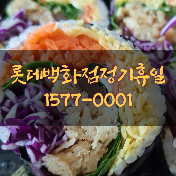  롯데백화점 정기휴일;)혼밥은 김밥으로
