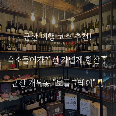  군산 감성 술집 보틀그레이 개복동 감성터지는 군산 여행 코스 보틀그레이 사장님 친절 상상이상 ㅋㅋㅋㅋ
